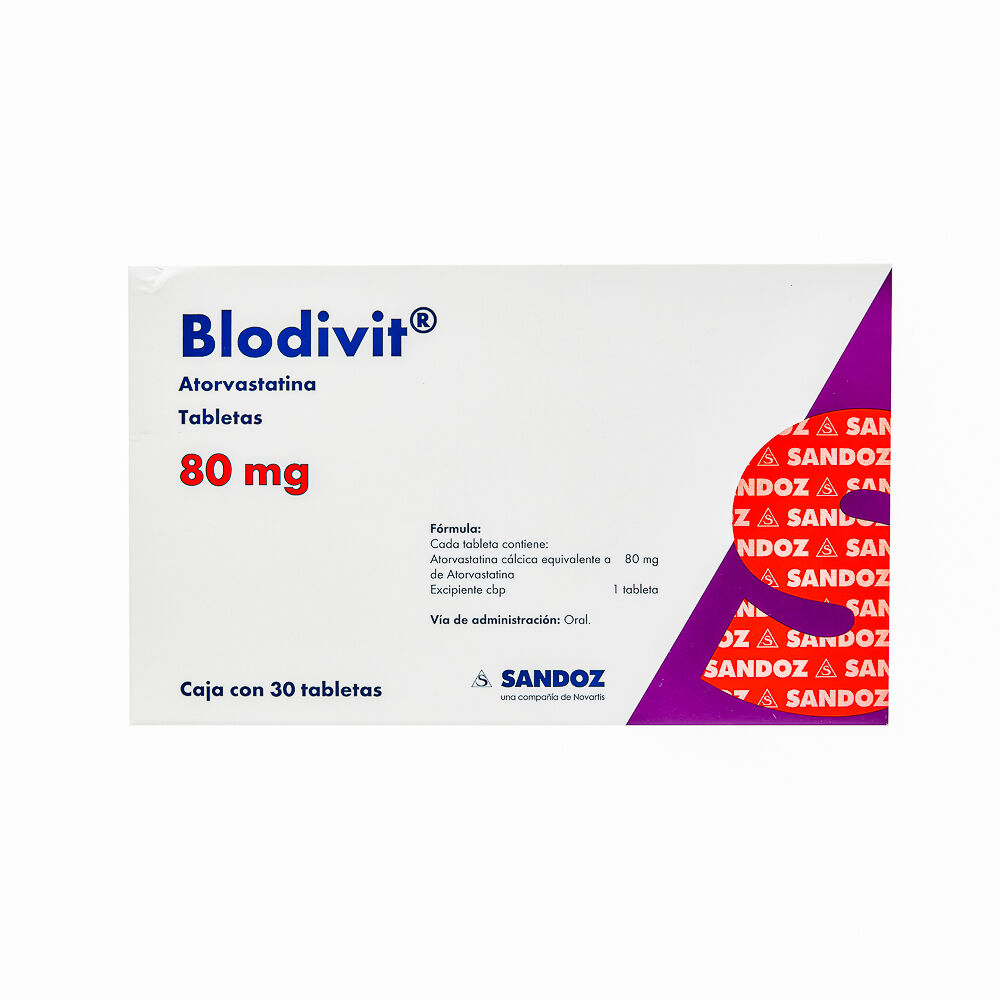 BLODIVIT 80MG C 30 TAB ATORVASTATINA