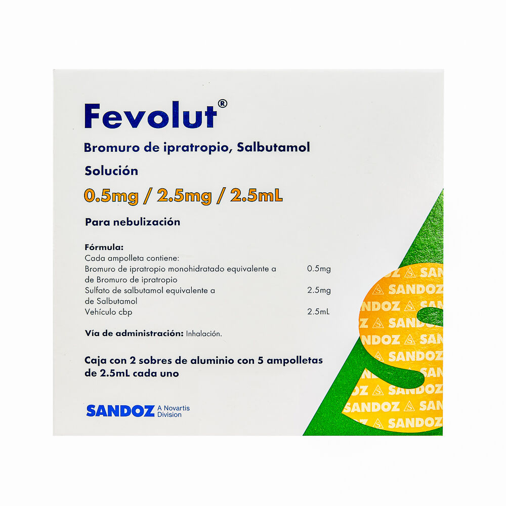 FEVOLUT C 10 AMP 2.5ML P NEBULIZAR IPRATOPIO/SALBUTAMOL