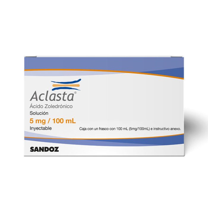 ACLASTA SOL INY 5MG100ML IV FA 10ML ACIDO ZOLEDRONICO