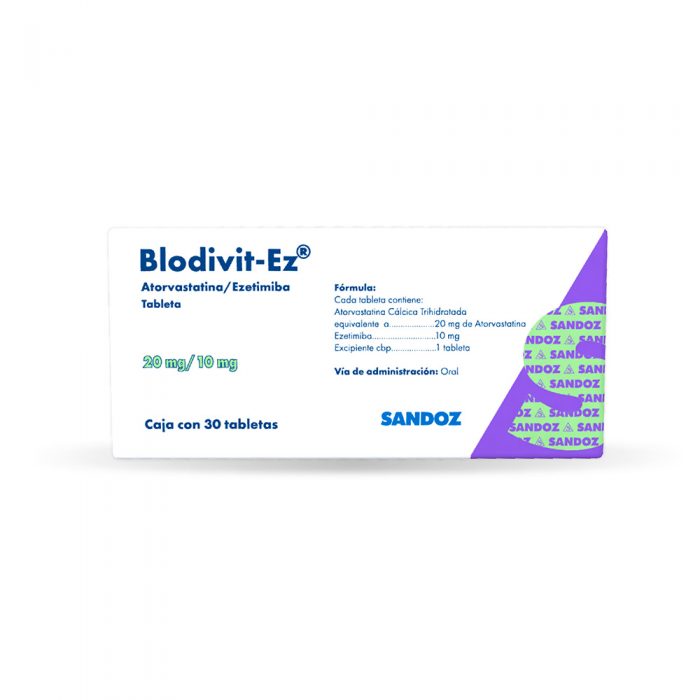 BLODIVITEZ 20/10MG C 30 TAB ATORVASTATINAEZETIMIBA