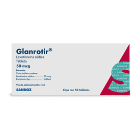 GLANROTIR 50MCG C 50 TAB LEVOTIROXINA SODICA