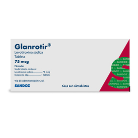 GLANROTIR 75MCG C 50 TAB LEVOTIROXINA SODICA