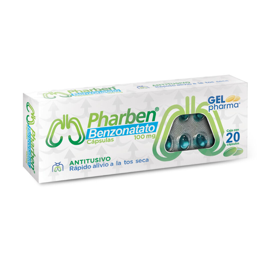 PHARBEN 100MG C 20 CAP GELPHARMA BENZONATATO