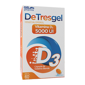 DETRESGEL VITAMINA D3 5000UI GEL PHARMA C 60 CAP