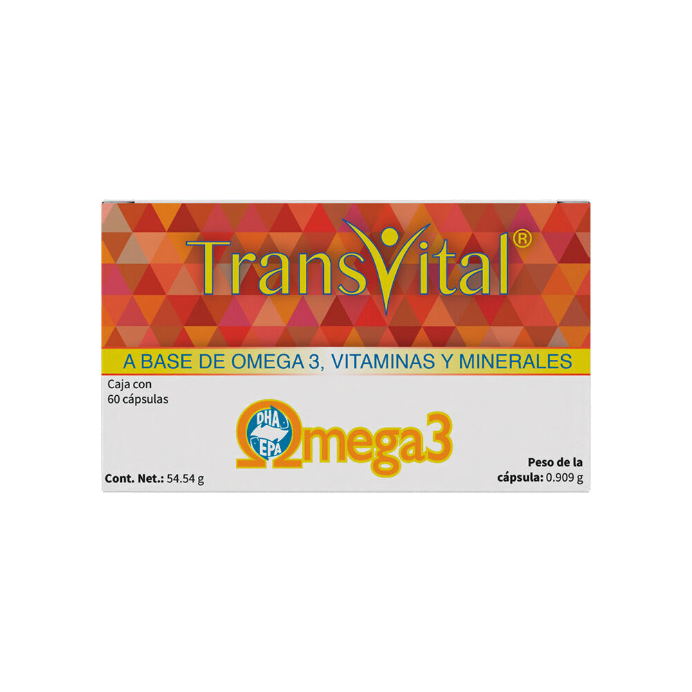 TRANSVITAL OMEGA 3 C 60 CAP SUPLEMENTO ALIMENTICIO