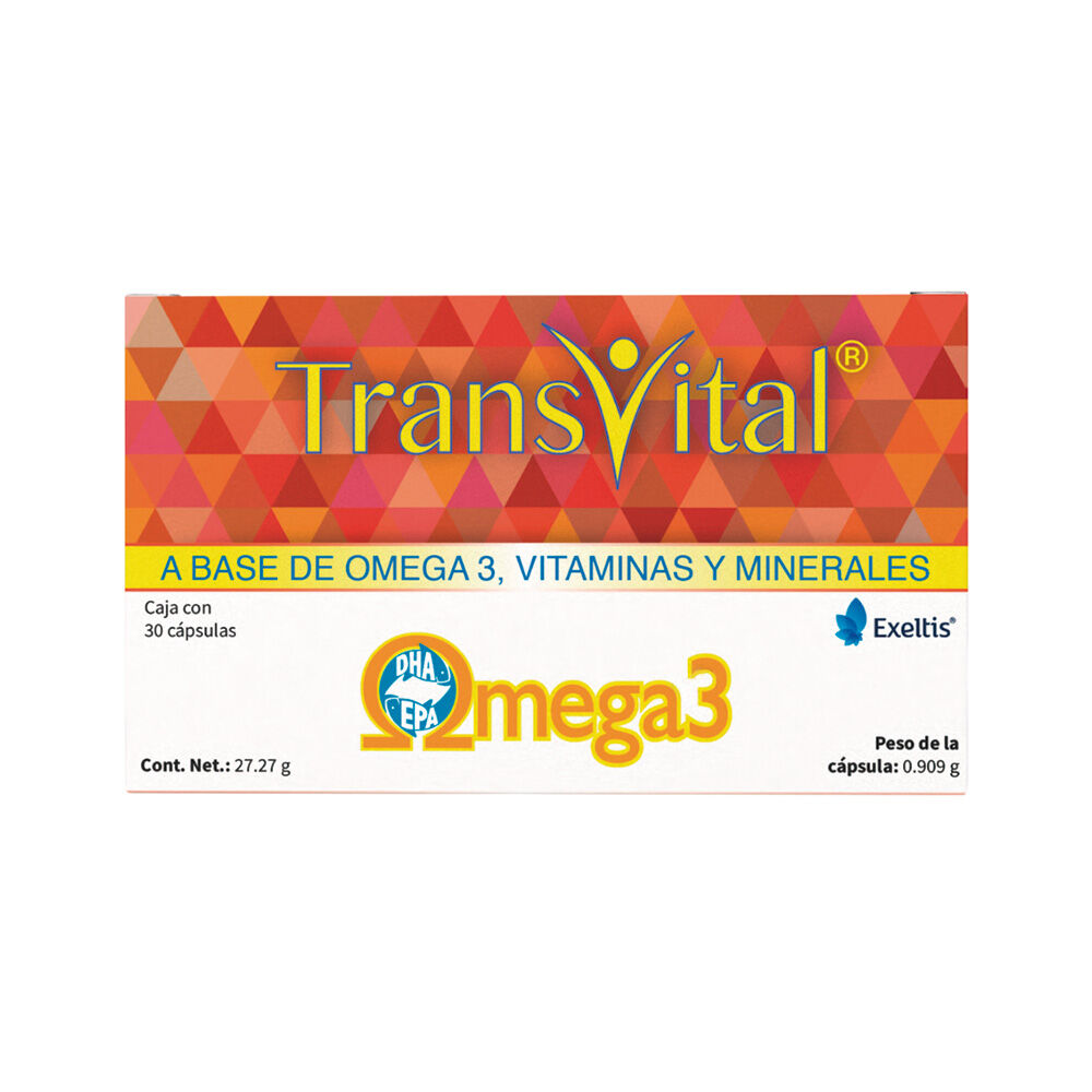 TRANSVITAL OMEGA 3 C 30 CAP SUPLEMENTO ALIMENTICIO