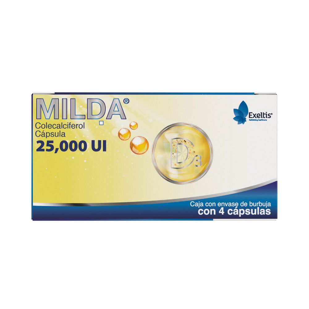 MILDA 25000 UI C 4 CAP COLECALCIFEROL