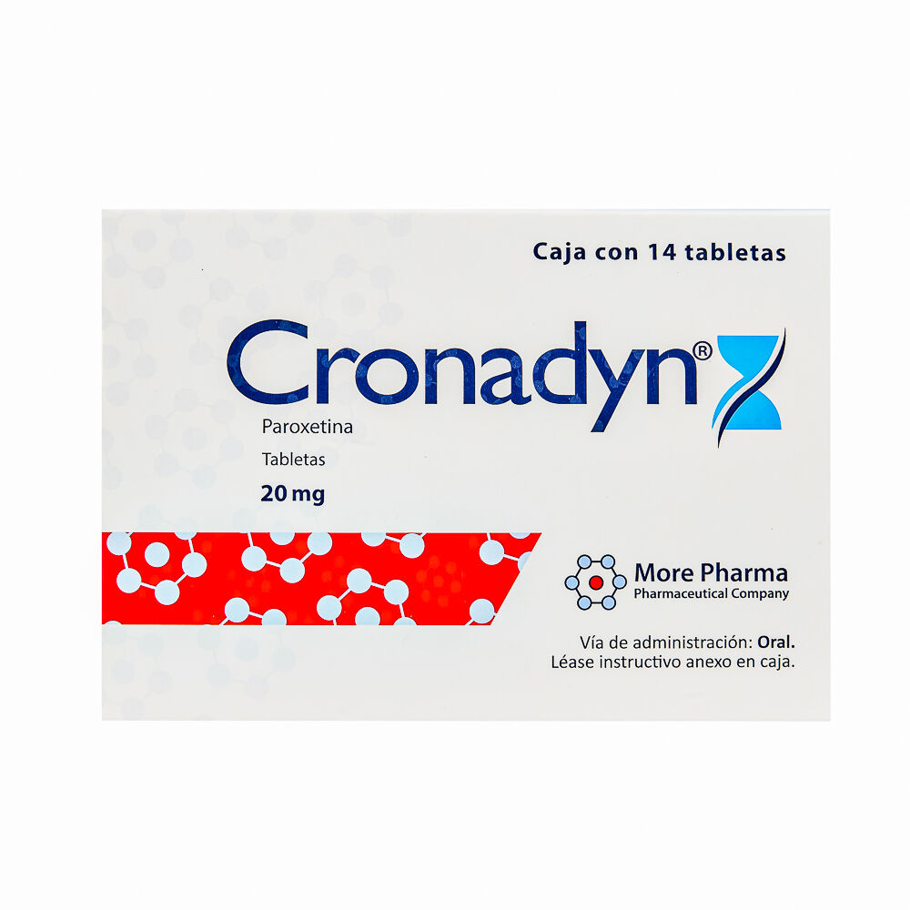 CRONADYN 20MG C 14 TAB PAROXETINA