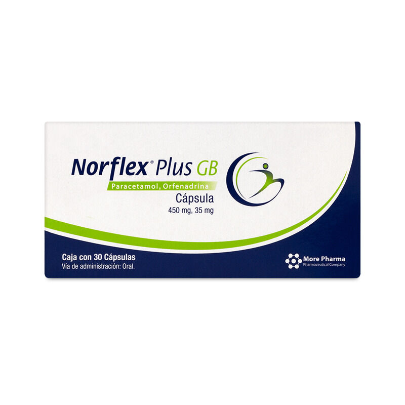 NORFLEX PLUS GB 450/35MG C 30 CAP