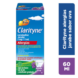 CLARITYNE 1MG1ML ALERGIAS SOL SAB UVA 60ML LORATADINA