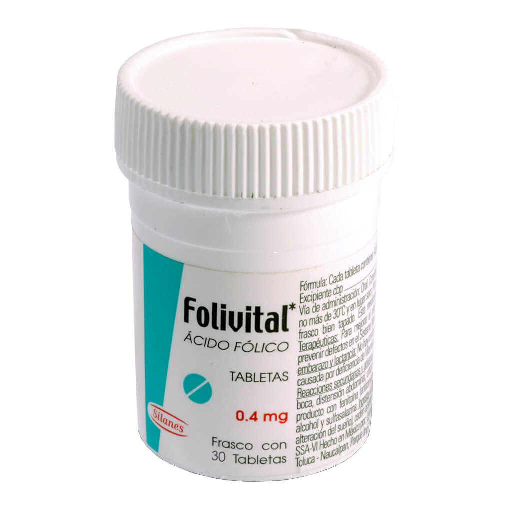 FOLIVITAL 0.4MG C 30 TAB MUJER ACIDO FOLICO