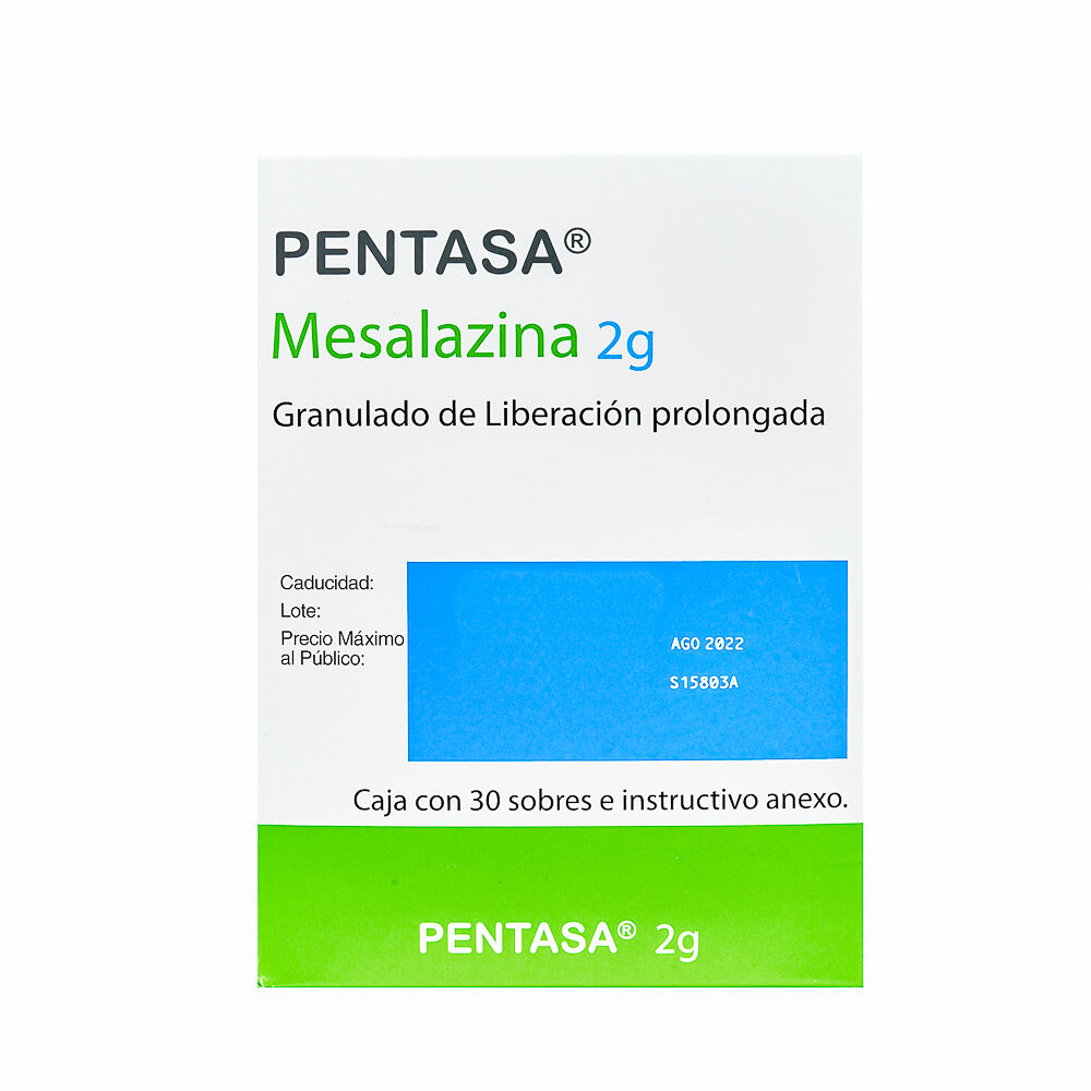 PENTASA 2G LP C 30 SOB MESALAZINA