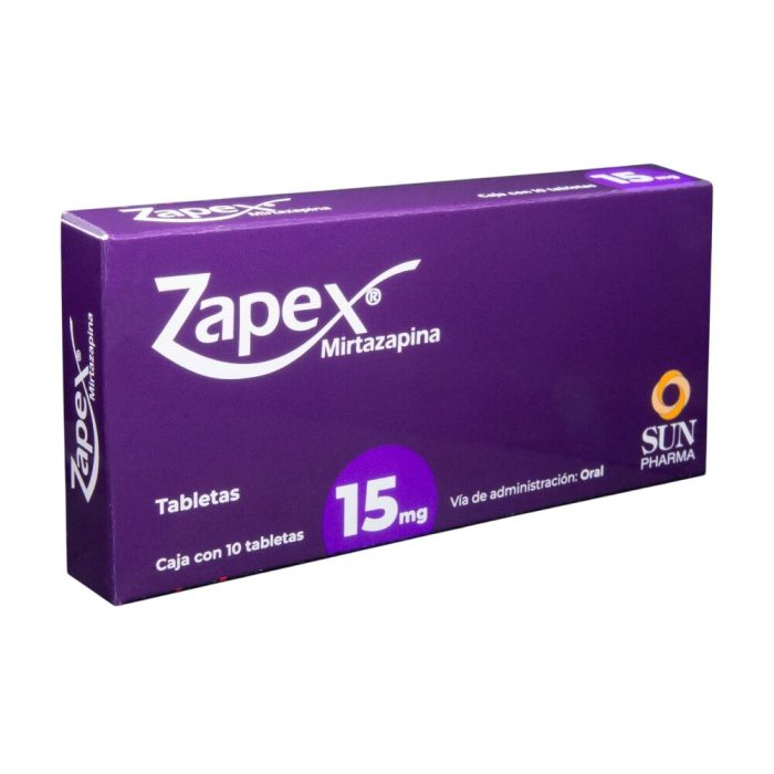 ZAPEX 15MG C 10 TAB MIRTAZAPINA