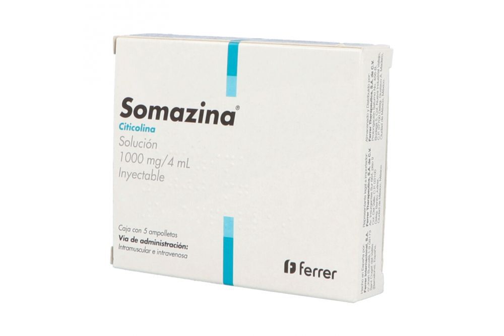 SOMAZINA 1000MG AMP 4ML C 5 CITICOLINA