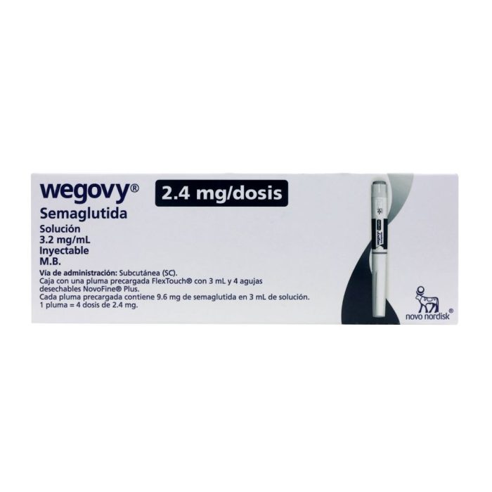 WEGOVY 2.4MG PLUMA C 4 DOSIS 3.2MG SEMAGLUTIDA (R)
