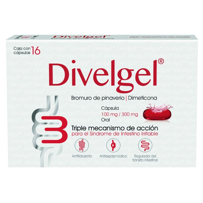 DIVELGEL 100/300MG C 16 CAP PINAVERIO/DIMETICONA