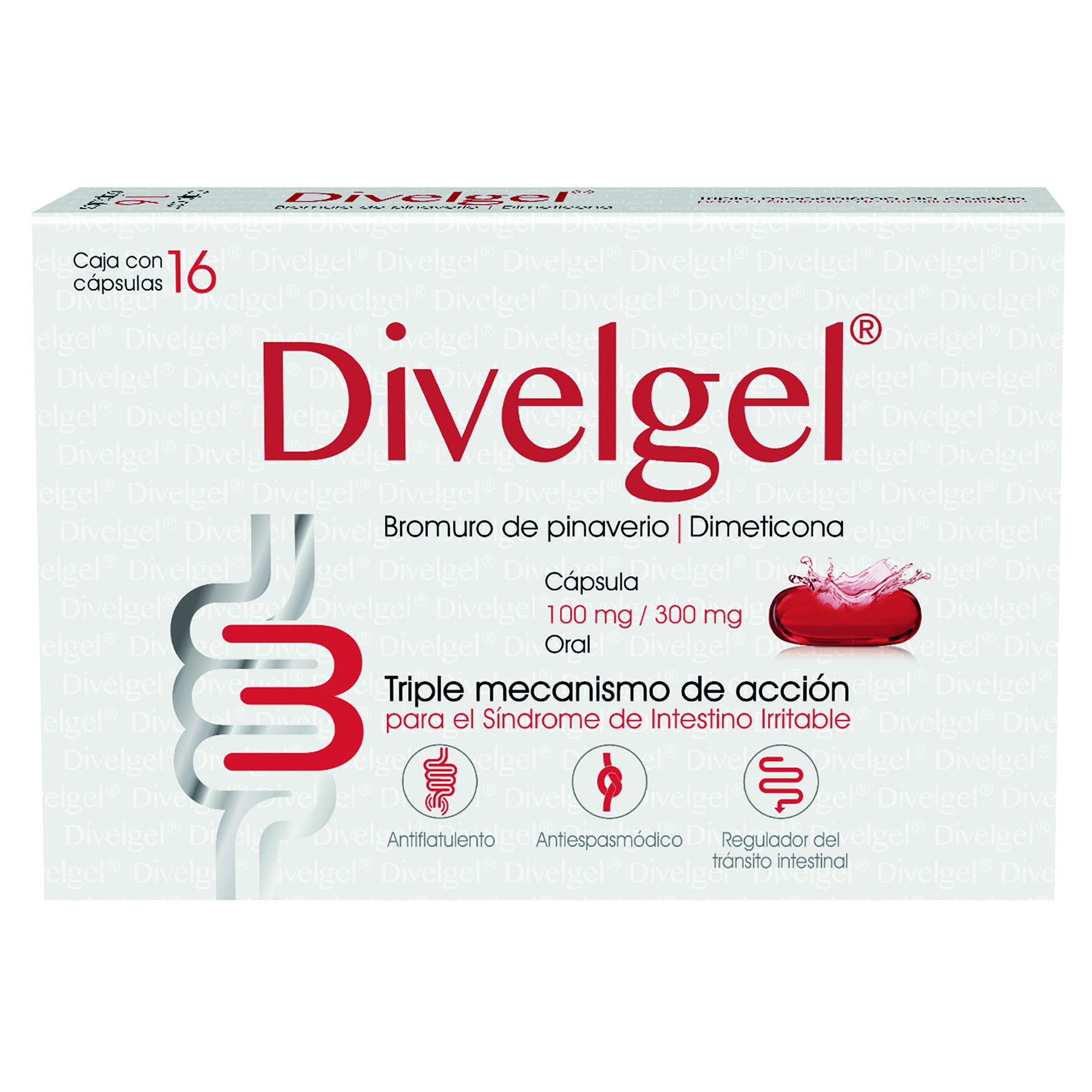 DIVELGEL 100/300MG C 16 CAP PINAVERIO/DIMETICONA