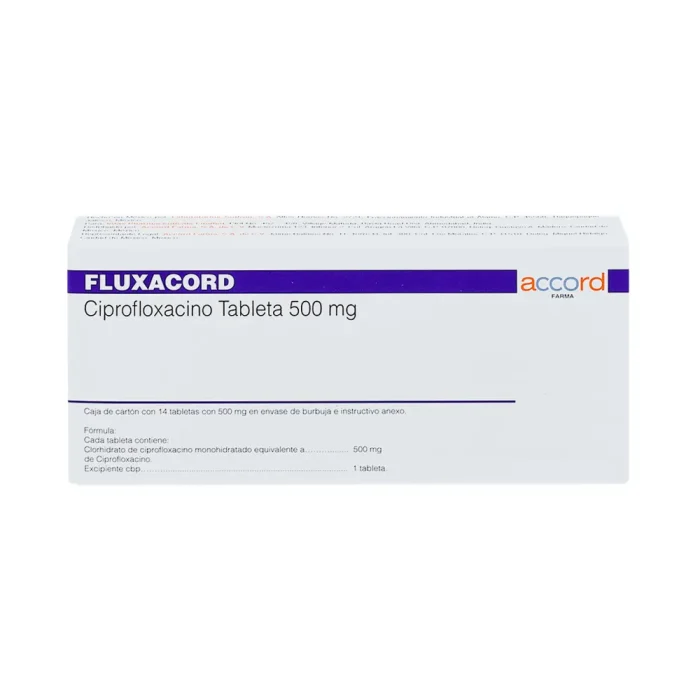 FLUXACORD 500MG C 14 TAB CIPROFLOXACINO