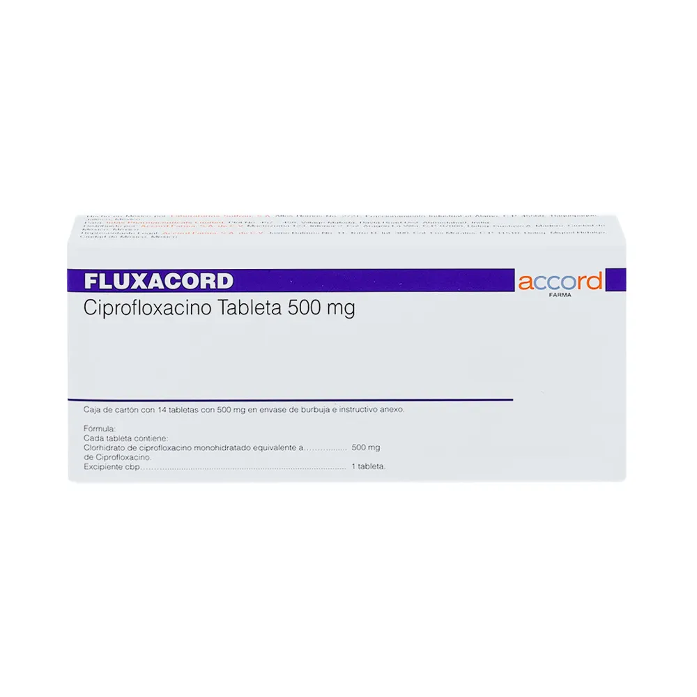 FLUXACORD 500MG C 14 TAB CIPROFLOXACINO