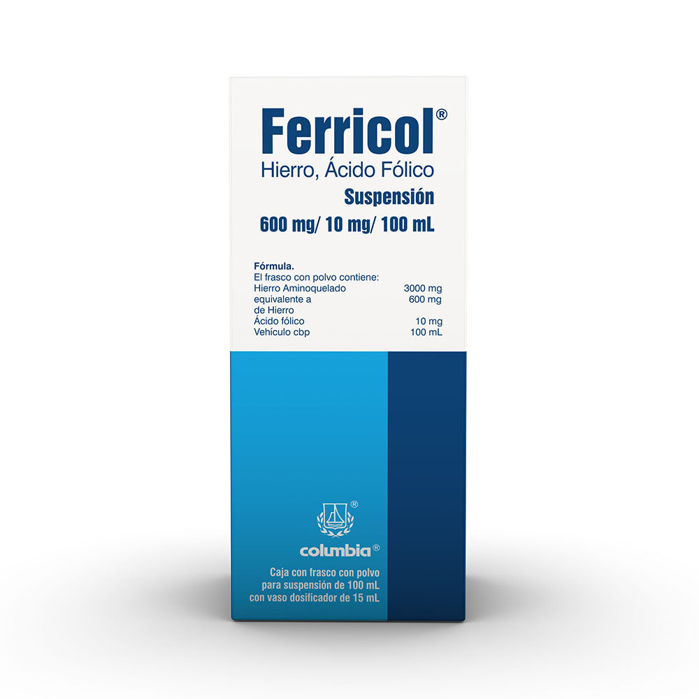 FERRICOL 600/10MG SUSP 100ML