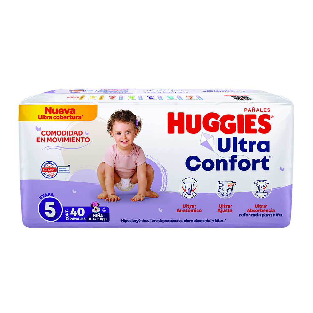 HUGGIES ULTRA CONF NINA E 4 C 40 PANAL