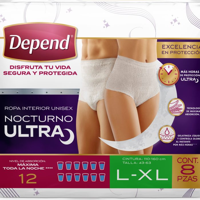 DEPEND ROPA UNIT NOCTURNO ULTRA GDE C 8 PZ