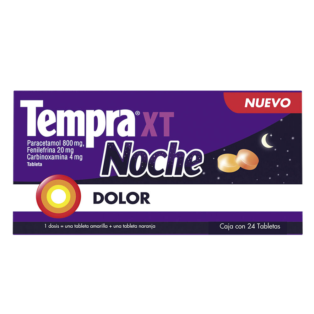 TEMPRA XT NOCHE TAB C 24 PARACETAFENILEFCARBINOXA