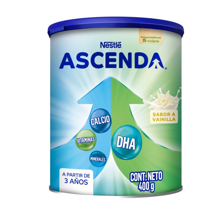 ASCENDA POLVO SABOR VAINILLA 400G SUPLE ALIMENT