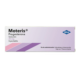 MOTERIS 25MG SOL INY 25MG C 7 FA PROGESTERONA