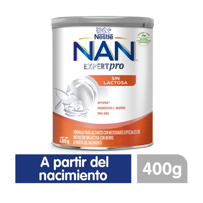 NAN EXPERT PRO SIN LACTOSA C PROBIOTDHAARA 400G