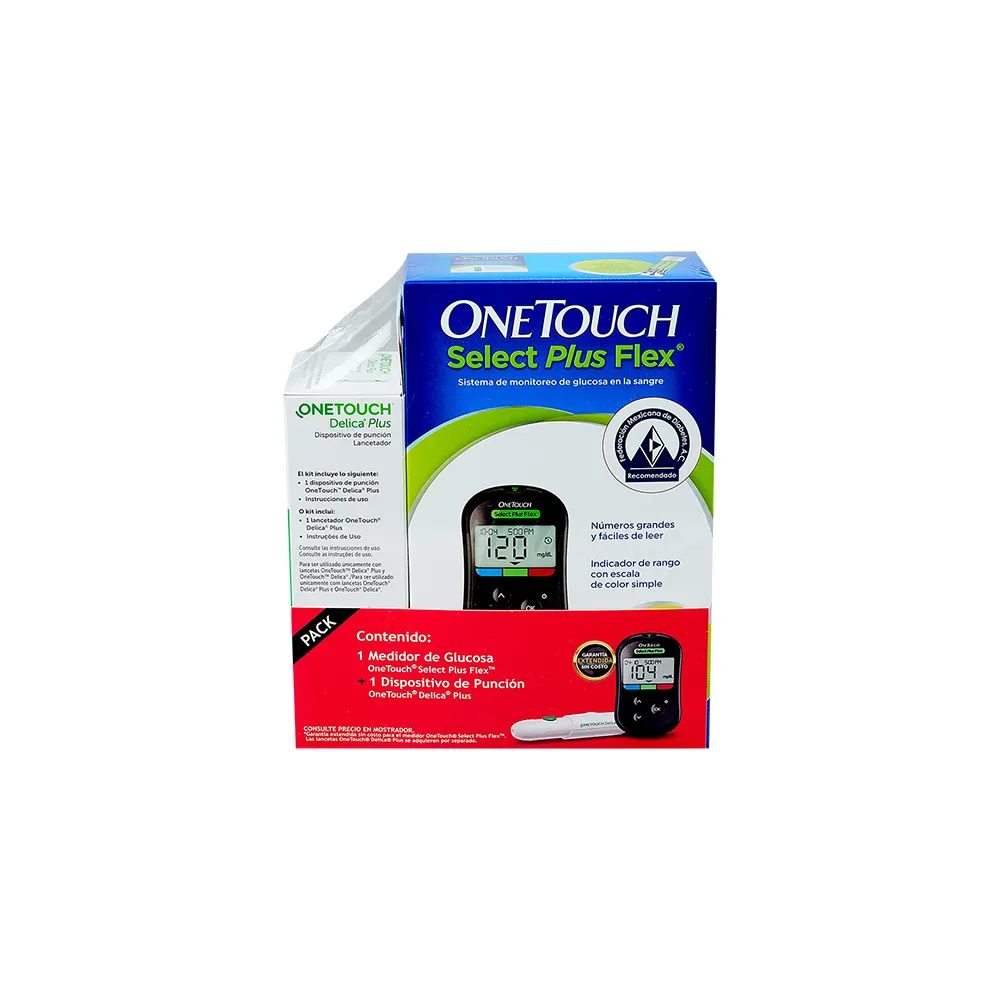 ONE TOUCH GLUCOMETRO SELECT PLUS FLEXDISPOSIT DE PUNCION