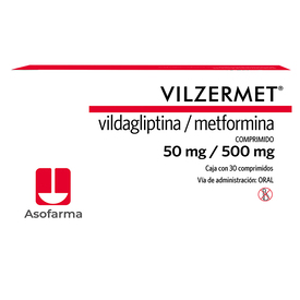 VILZERMET 50/500MG C 30 TAB VILDAGLIPTINAMETFORMINA