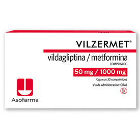 VILZERMET 50/1000MG C 30 TAB VILDAGLIPTINAMETFORMINA