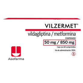 VILZERMET 50850MG C 60 COMPS VILDAGLIP-METFORM