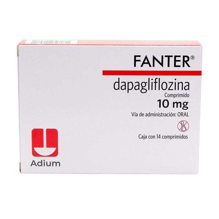 FANTER 10MG C 14 COMPRIMIDOS DAPAGLIFLOZINA