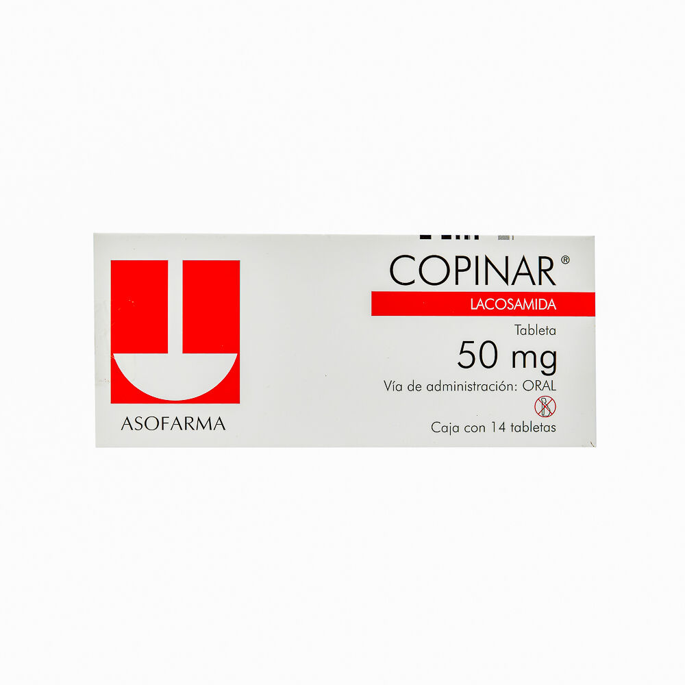 COPINAR 50MG C 14 TAB LACOSAMIDA