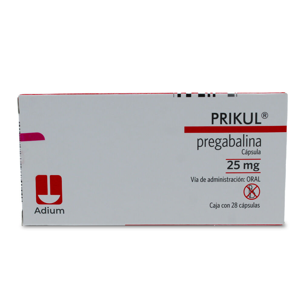 PRIKUL 25MG C 28 CAP PREGABALINA