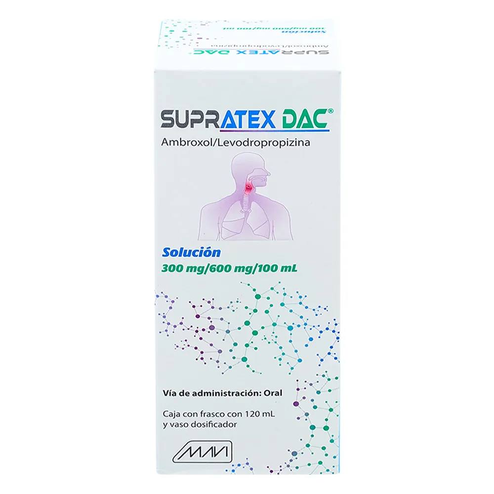 SUPRATEX DAC SOL 120ML AMBROXOLLEVODROPIZINA
