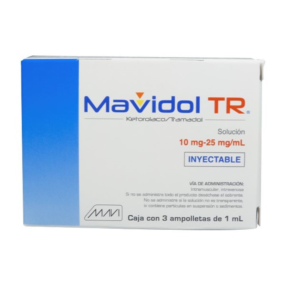 MAVIDOL TR AMPULA 1ML C 3 TRAMADOLKETOROLACO