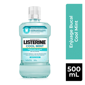 LISTERINE ZERO ALCOHOL ENJ BUCAL MENTA FRES 500ML