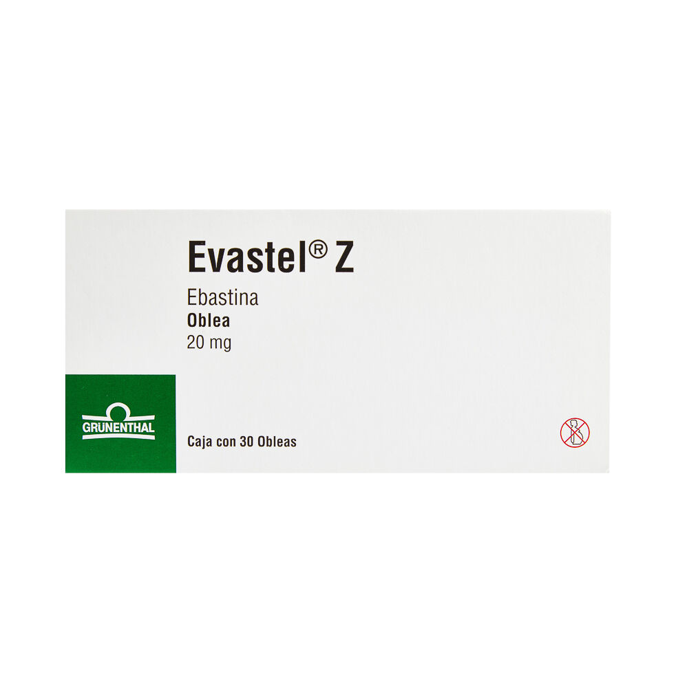 EVASTEL Z OBLEAS 20MG C 30 TAB EBASTINA